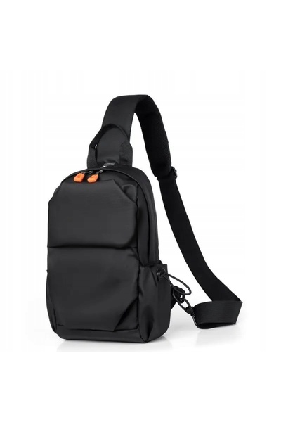NO BRAND Geantă rucsac de umăr, neagră, tip borsetă, impermeabilă, cu fermoar.