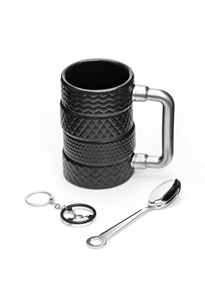 NO BRAND Set cadou pentru bărbați: Cană, Spatulă, Cheie și Breloc