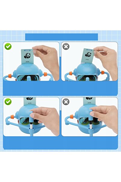 NO BRAND Robot interactiv de desen pentru copii Set educativ 100 de cartonașe...