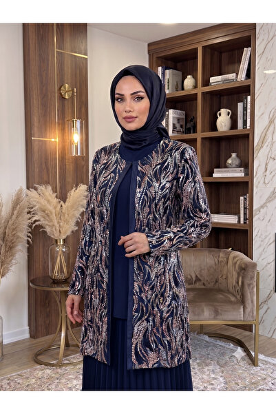 ModaMinar طقم سترة نسائية أنيقة مطرزة بنقوش من الموسم الجديد