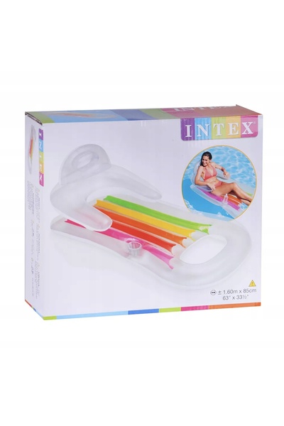 NO BRAND Saltea gonflabilă șezlong de plajă pentru plajă și piscină 58802 arg...
