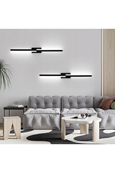 NO BRAND Aplică de perete LED Kinkiet, neagră, modernă, pentru hol, 12W, temp...