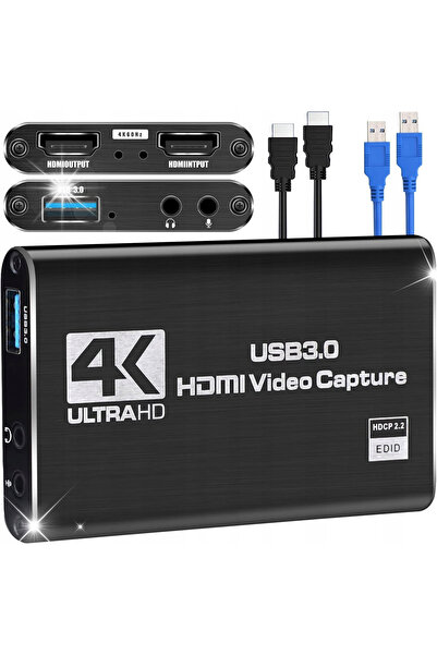 NO BRAND Grabber HDMI 4K, Dispozitiv de captură video și înregistrare pe USB ...