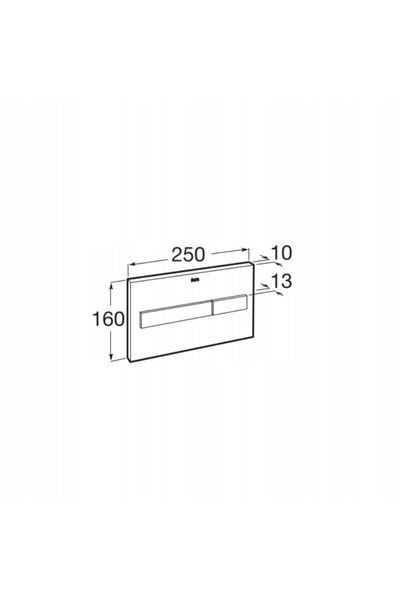 Roca PL7 DUPLO ONE Buton dublu Negru mat