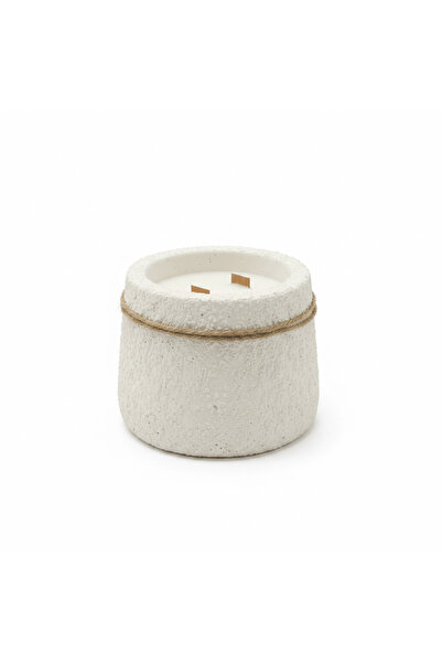 AKDC Scented Candle with POP Stone Look/Wooden Wick – 13×9 cm