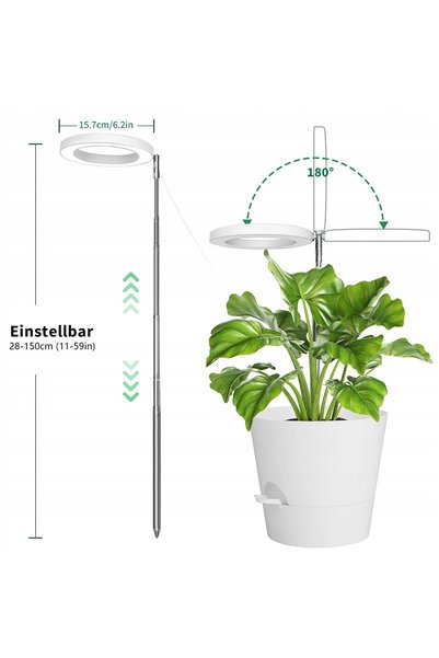 NO BRAND Lampă LED pentru creșterea plantelor 10W, cu temporizator reglabil, ...