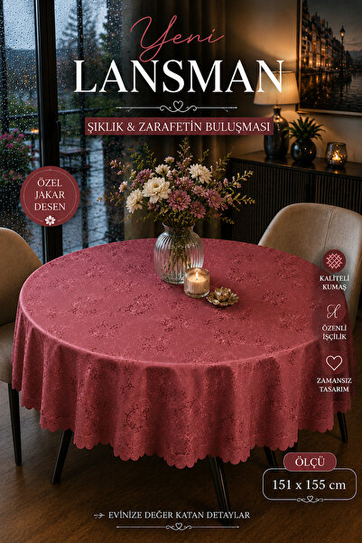 EastWest Trading Handmade Fine Taffeta Fabric Round Tablecloth 151 X 155 cm |...