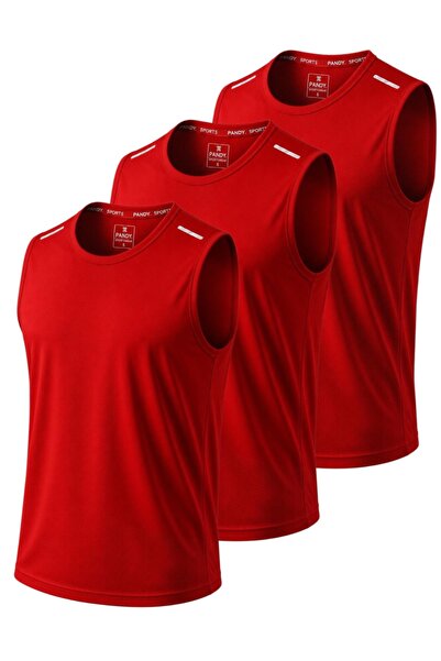 pandy 3-pack Quick Dry Breathable Athletic Technical Athlete Zero Sleeve T-shirt