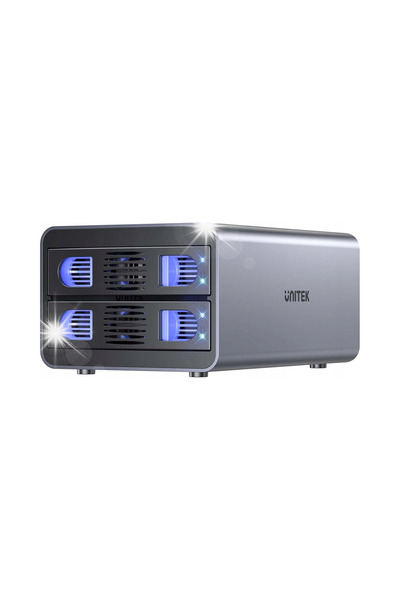 Unitek Carcasă RAID pentru disc SATA de 2.5''/3.5'', 4 moduri, 40TB, USB-C, 1...