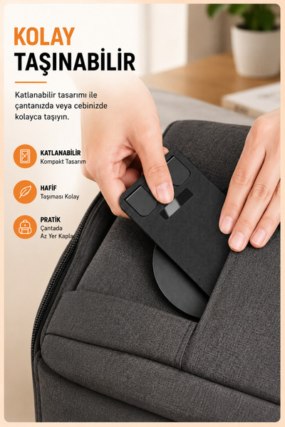 omitech 360° Döner Alüminyum Ayarlanabilir Telefon ve Tablet Standı Katlanabilir Masaüstü Telefon Tutucu