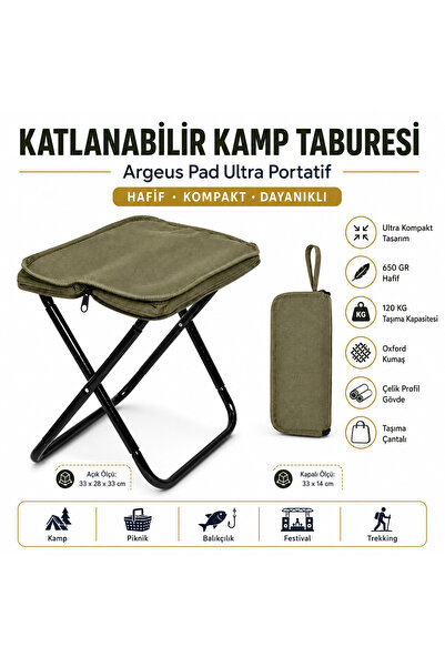 ARGEUS Katlanabilir Kamp Taburesi Pad Ultra Portatif