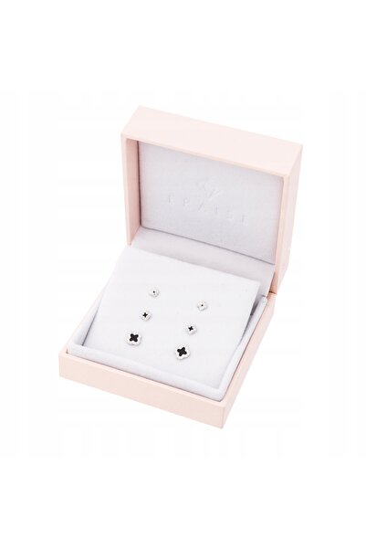 NO BRAND Cercei de argint cu trifoi, set 3 perechi |   Cyrkonie |   Eleganță ...