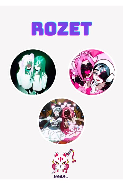 Hara Company Alien Stage Sua ve Mizi Rozet Seti / Çanta Süsü