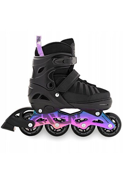 NO BRAND Patine de patinaj artistic 2 în 1 reglabile Raven Oxen negru/neo chr...
