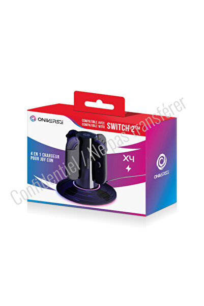 Oniverse Βάση φόρτισης για 4 χειριστήρια Switch 2 Μαύρο