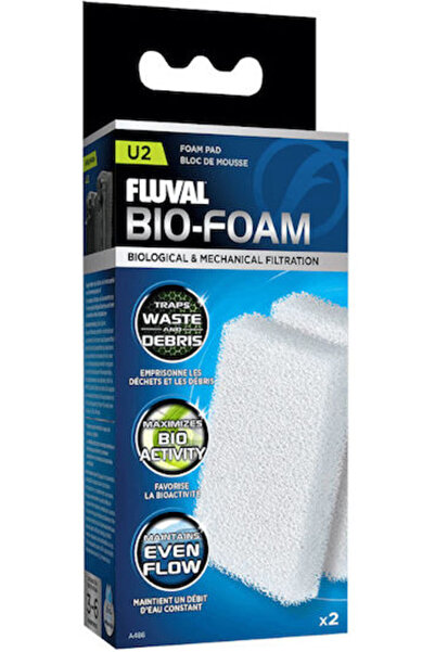 Fluval Βιο-αφρός U2 X2 Σφουγγάρι για Φιλτράρισμα Ενυδρείου 2 Τεμάχια