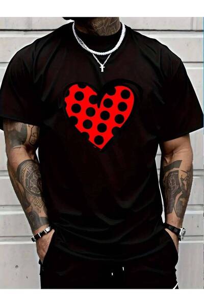 799 100% Cotton Heart Pattern For Ladybug Lover T-Shirt Men's Women's Vintage...