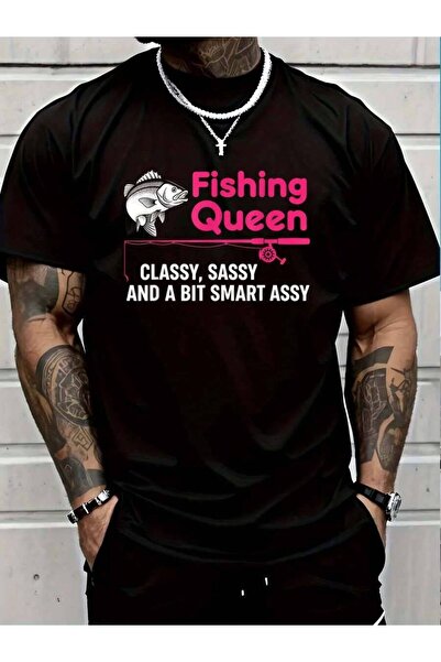 799 100% Cotton Fishing Queen Classy Sassy Smart Assy Women Ladies Angler T-S...