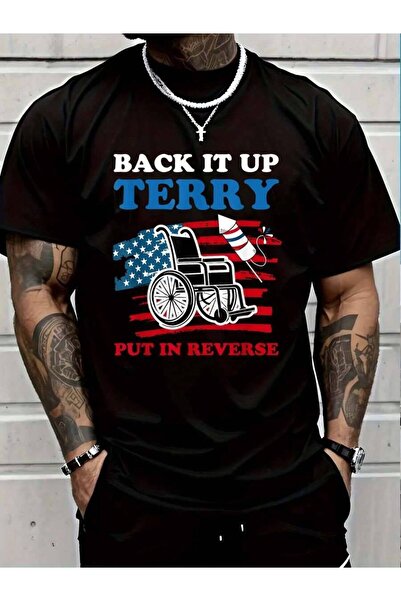 799 100% Cotton Back Up Terry Put It In Reverse Fireworks 4th Of July Women M...