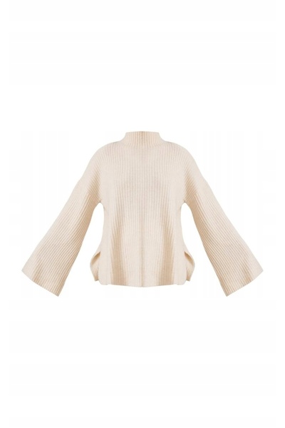 NO BRAND Pulover bej cu mâneci largi Prettylittlething L