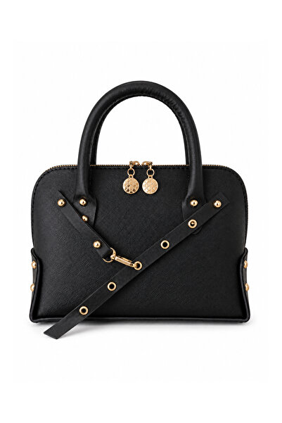 BagMolly Women's Strap Hand and Shoulder Bag Black Plain
