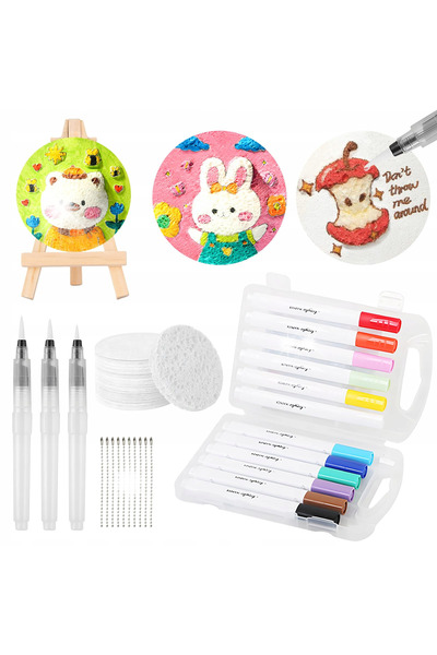 NO BRAND Set de pictură 3D cu burete și vopsea magică pufoasă DIY