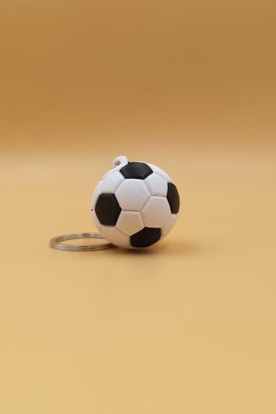 Rodopiva Classic Black and White Soccer Ball Figured Keychain - Bag Ornament Charm