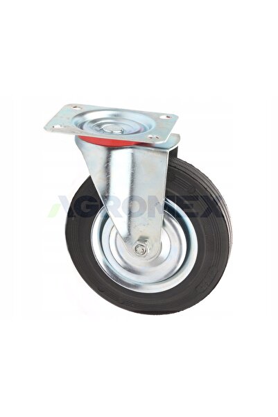 NO BRAND Roată pivotantă din metal și cauciuc, 200 mm, capacitate de încărcar...