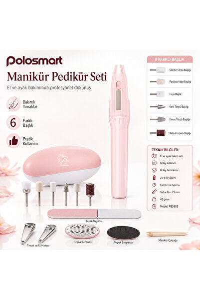 Polosmart 6 Başlıklı Manikür ve Pedikür Seti