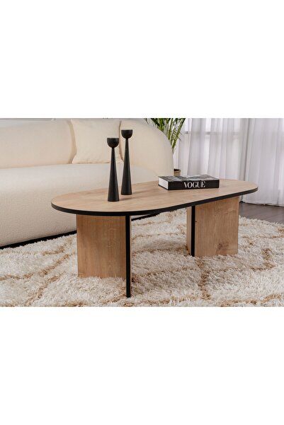 Rani Mobilya Rani Home Orta Sehpa Safir Meşe - Siyah 119 Cm AB-5288
