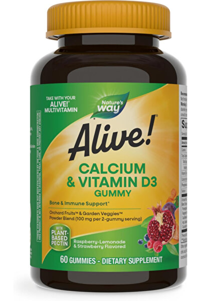 Nature's Way Alive Calcium + D3 Gummies 60'S