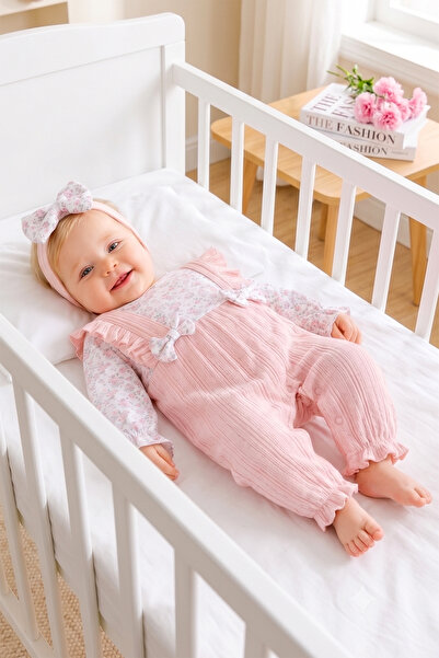 Babymod بدلة بناتي من القطن بنسبة 100% مع طباعة زهور