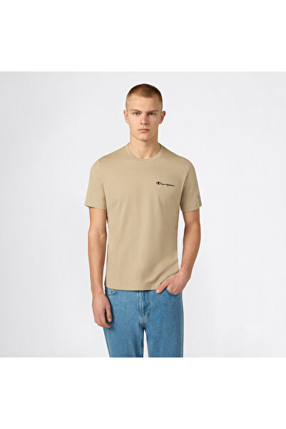Champion Ss Regular Fit Men's Beige T-Shirt