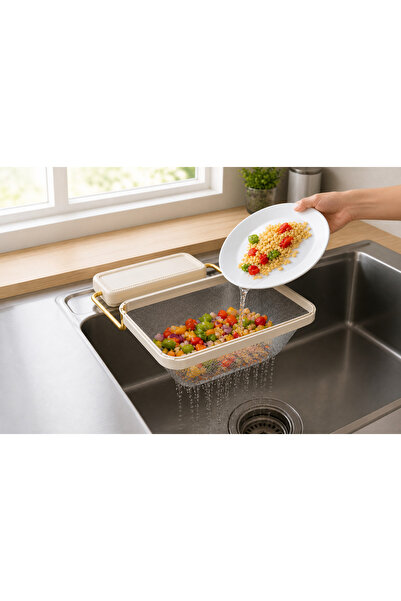 ARVALE Foldable Kitchen Sink Strainer with 50 Pieces of Tulle Strainers as a ...