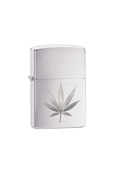 Zippo Αναπτήρας Ζίππο Χρωμέ με Σχέδιο Φύλλου Μαριχουάνας 29587 ®