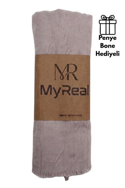 MyReal Bamboo Kraş Shawl - Non-Ironing Natural Texture (90X200 cm)