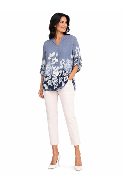 kısmet sepeti Women's Italian Model Floral Patterned Long Sleeve Stylish Line...