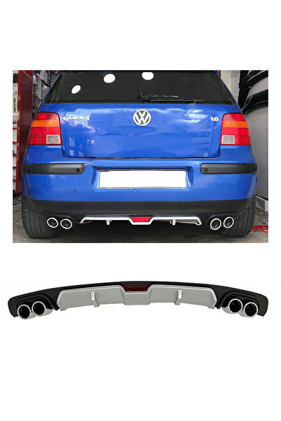 HasAkman Vw Golf Mk4 Gri Difüzör 4 Krom Egzoz Görünümlü Difizör Arka Ek Body ...