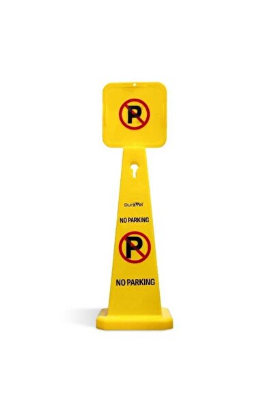 Duravel No Parking Cone | Yellow 4-Sided No Parking Sign, 76 cm