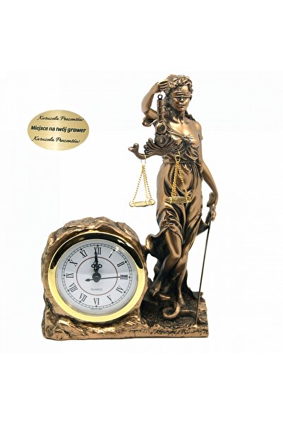 Queen Isabell Figurină ceas șemineu sufragerie Temida Zeița Justiției sabie