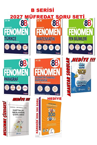 Fenomen Yayıncılık LGS 8.SINIF 2027 MÜFREDAT B SERİSİ SORU SETİ FENOMEN