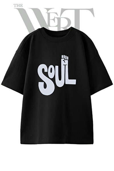 THEWERT Μπλουζάκι Unisex Μαύρο Oversize με στάμπα Soul Fist Design
