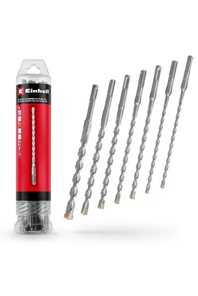 Einhell Orijinal 7 Parça SDS Plus Kırıcı Matkap Ucu Seti, 210 mm (4 Ağızlı Ka...