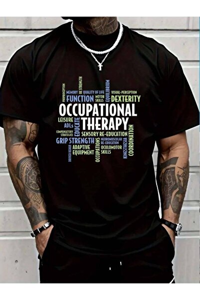 9JY تي شيرت للرجال والنساء من القطن 100% بتصميم OTA وTherapist OT Month Occup...