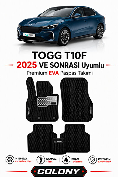 COLONY Togg T10F Uyumlu EVA Paspas Tam Set–Araca Özel,Kolay Montaj,Su Geçirmez