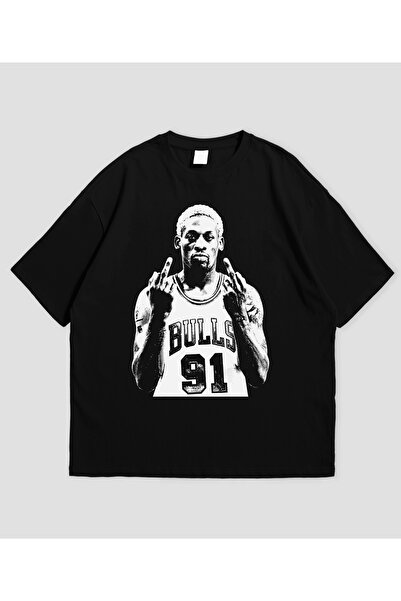Grafftee Clothing Dennis Rodman Printed Unisex Oversize T-Shirt