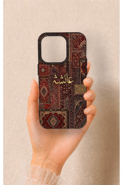 Vip Case حافظة سيليكون بنمط السجاد العتيق متوافقة مع هاتف iPhone 14 Pro