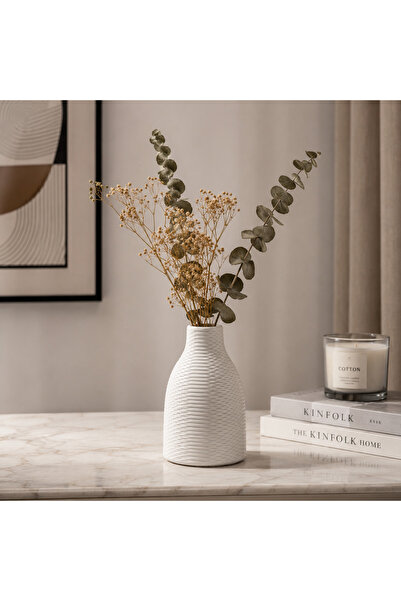 N.zone Modern Decorative Ceramic Vase - Elegant Design - Suitable for Natural...