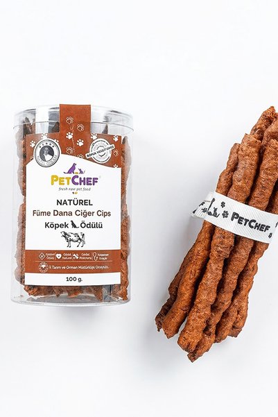 Pet Chef Füme Dana Ciğer Köpek Ödül Cips (150 Gr)