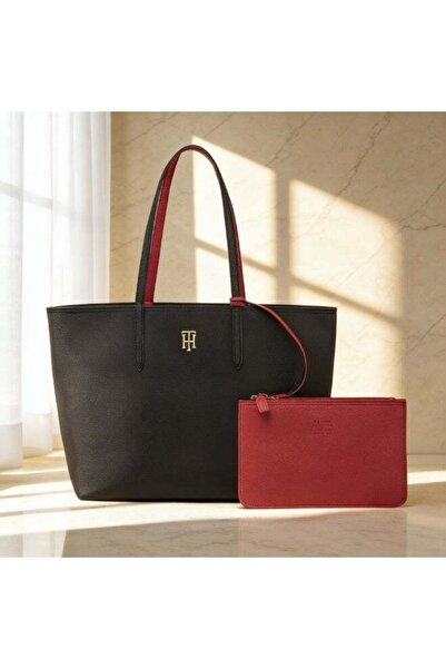 Tommy Hilfiger Curve حقيبة يد نسائية ذات وجهين ولونين، ذات سعة كبيرة، حقيبة ك...